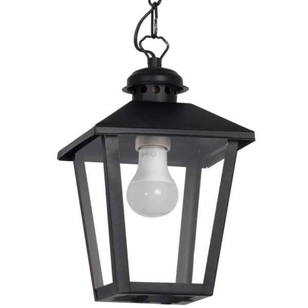 Farol colonial trapecio sin reja con cadena - Ferrolux