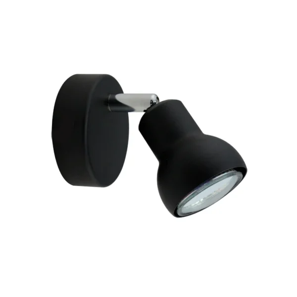 Aplique Pepper de 1 luz Negro - 180 Iluminación