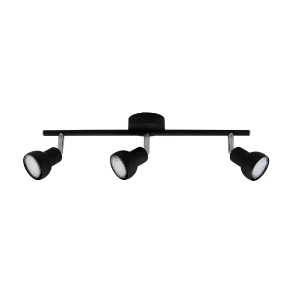 Aplique Pepper de 3 luces Negro