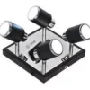Aplique cuadrado Julita 4 Luces Negro - Image 2