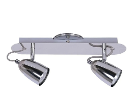 Aplique Konus Plateado de 2 luces - Candil