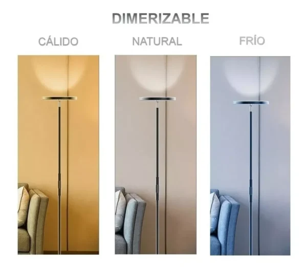 Lampara De Pie A Led Prime -30w - Negra - Image 2