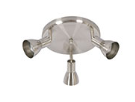 Aplique Promo Spot Redondo Plateado de 3 luces