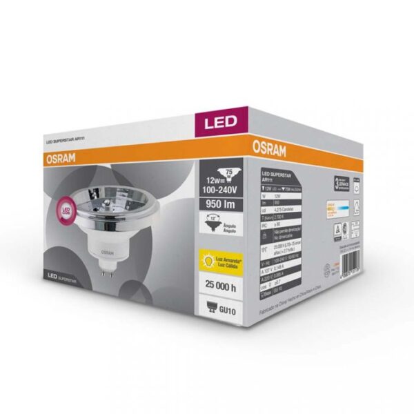 Lámpara Led Superstar Ar111 12w - Osram/ledvance - GU10 - Luz Calida - Image 3