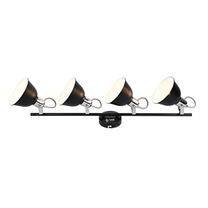 Aplique Lenora Negro 4 Luces