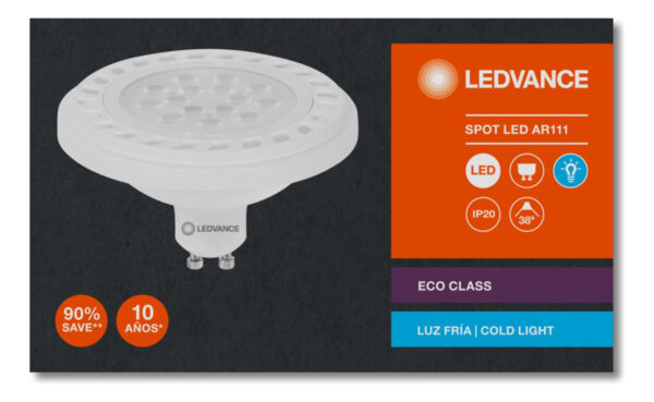 Lampara AR111 Osram/Ledvance - Eco - 12w - Luz Fria - GU10 - Image 2