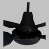 Ventilador De Techo 4 Palas Madera Laqueada Negro - Image 2
