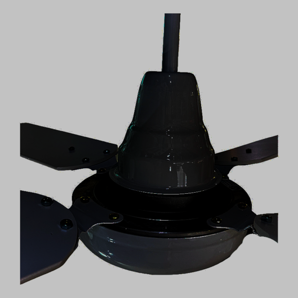 Ventilador De Techo 4 Palas Madera Laqueada Negro - Image 2