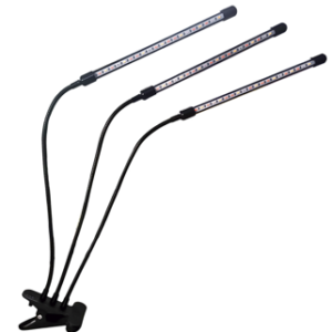 Luminaria Led Full Espectro C/Clip Sujetador - 3X10W - 3 Varas Flex.