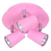 Aplique spot Redondo Sonata Rosa De 3 luces