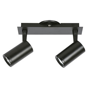 Aplique spot Tempano Negro De 2 luces