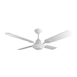 Ventilador De Techo Acanto C/Palas De Madera Color Blanco Mate
