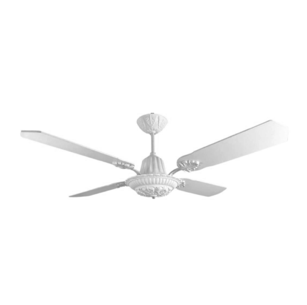 Ventilador De Techo Acanto C/Palas De Madera Color Blanco Mate