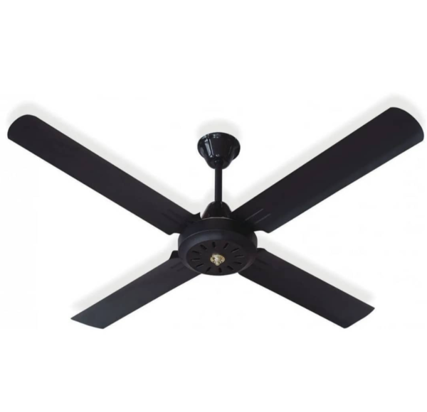 Ventilador de techo negro c/ 4 palas metalicas