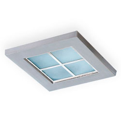 Spot Embutido Cuadrado Fijo Frente De Aluminio C/Cristal Satinado - G9 - Candil