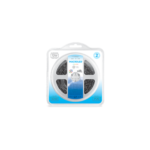 Tira Led 5050 Azul - IP20 - 5 Metros - Macroled