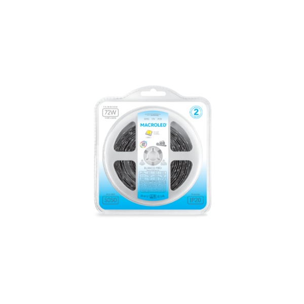 Tira Led 5050 Blanco Frio - IP20 - 5 Metros - Macroled