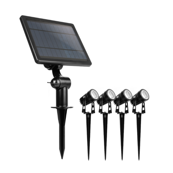 Estacas solar 4x1 W - Luz Calida - Macroled