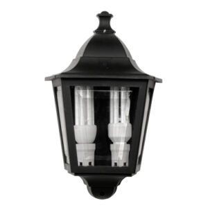 Farol Siena II - 10402 - 4 Caras - 2Luces - Color Negro - E27 - Fuinyter