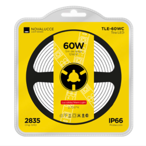 Tira Led IP66 - Luz Calida - 12 W/M - 5 Metros - Novalucce