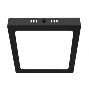 Plafon Led Cuadrado - Color Negro - 12w - Luz Calida - Macroled