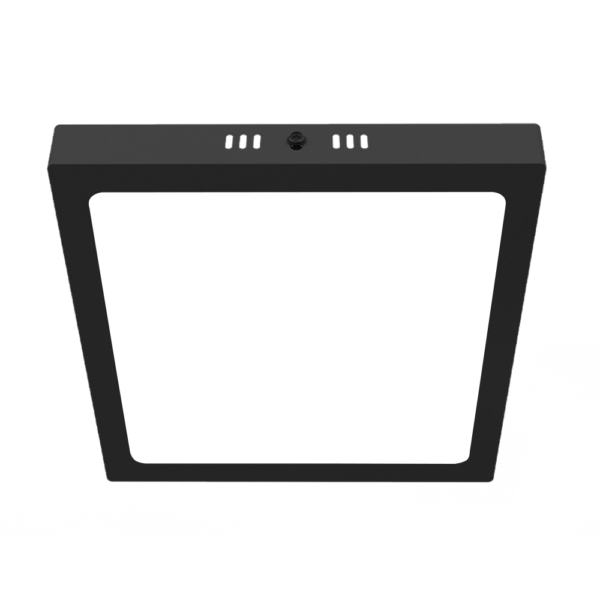 Plafon Led Cuadrado - Color Negro - 18w - Luz Calida - Macroled