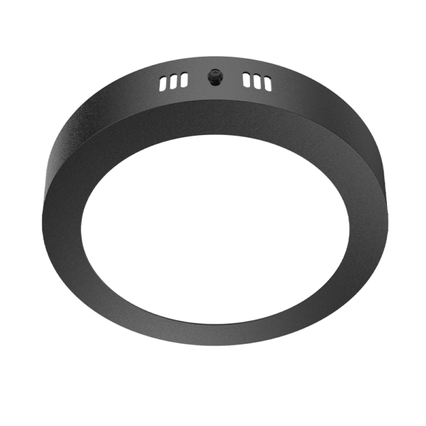 Plafon Led Redondo - Color Negro - 12w - Luz Calida - Macroled