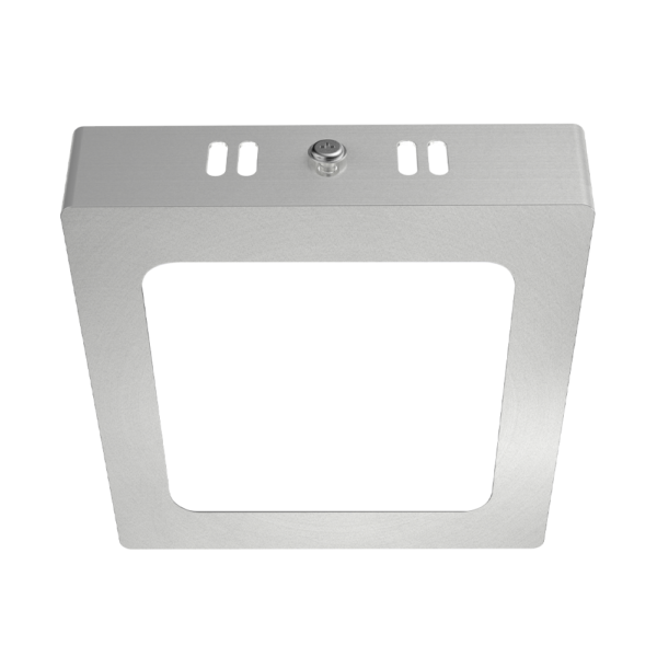 Plafon Led Cuadrado - Color Platil - 6w - Luz Calida - Macroled