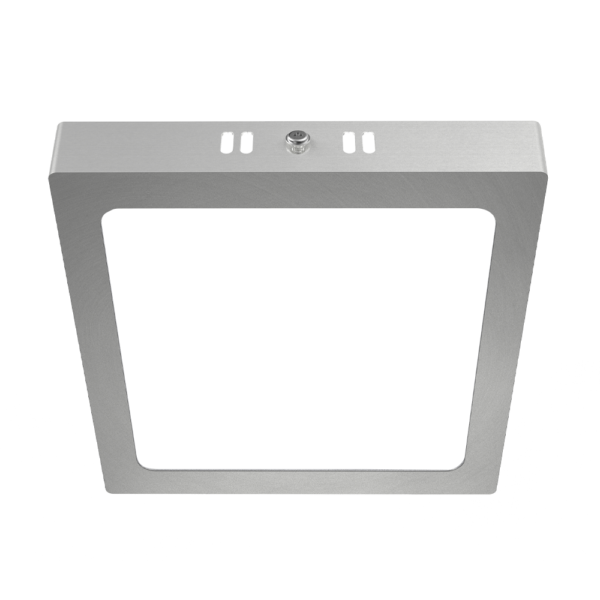 Plafon Led Cuadrado - Color Platil - 12w - Luz Calida - Macroled