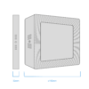 Plafon Led Cuadrado - Color Platil - 12w - Luz Fria - Macroled - Image 2