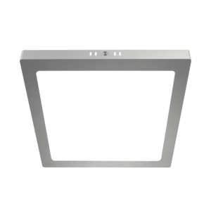 Plafon Led Cuadrado - Color Platil - 24w - Luz Calida - Macroled