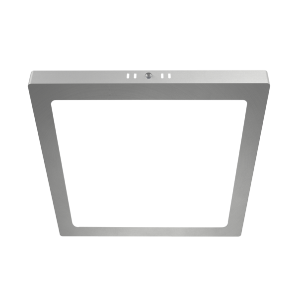 Plafon Led Cuadrado - Color Platil - 24w - Luz Calida - Macroled