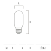 Lampara Filamento Dimerizable T45 - Luz Calida - E27 - 25w - Novalucce - Image 2