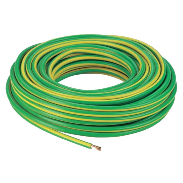 Cable 1x1 Verde/Amarillo - Ergos - 1 Metro