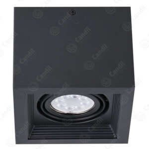 Plafon Ecua 1xGU10 (Dicroica) - Color Negro - Candil