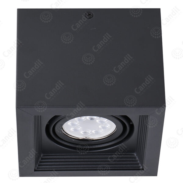 Plafon Ecua 1xGU10 (Dicroica) - Color Negro - Candil