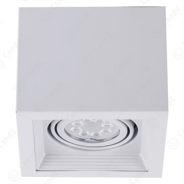 Plafon Ecua 1xGU10 (Dicroica) - Color Blanco - Candil