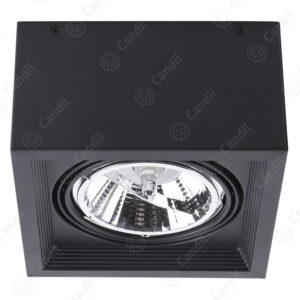 Plafon Ecua 1xAR111 - Color Negro - Candil