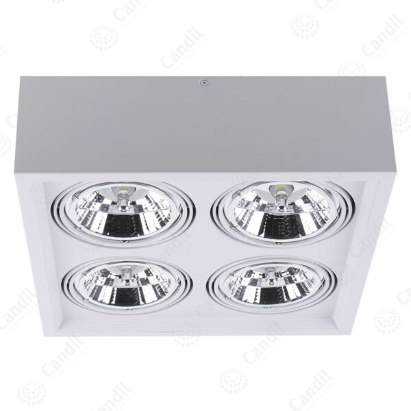 Plafon Ecua 4xAR111 - Color Blanco - Candil