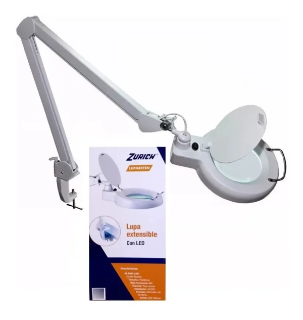Lupa Con Luz Led 550 Lumenes - Soporte Tipo Morsa Pro - Zurich
