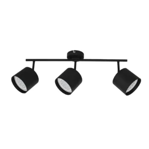 Aplique Alba De 3 Luces Color Negro - 180 Iluminación