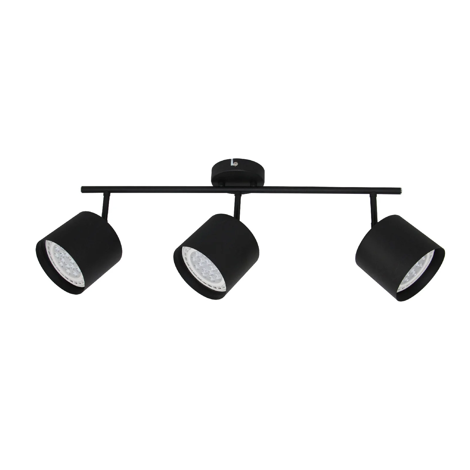 Aplique Alba De 3 Luces Color Negro - 180 Iluminación