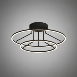 Plafon Araña Lazo Doble Led Dimerizable Negro 41w  Negro - Candil