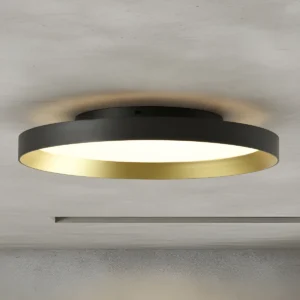 Plafon Titan 60 Led Negro & Dorado Mate 50w Luz Cálida - Candil