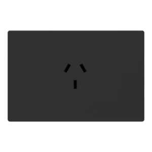 Toma simple Horizontal Milan Color Negro - Macroled