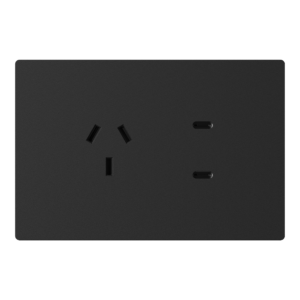 1 Toma + 2USB-C Monaco Color Negro - Macroled
